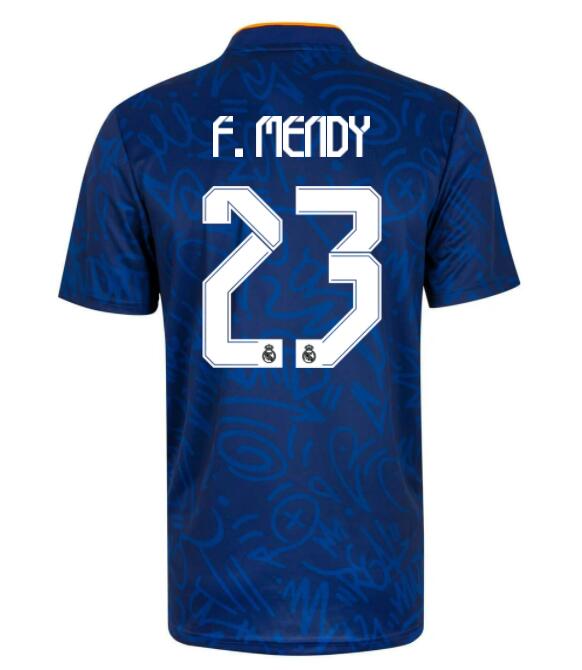 2021/22 Real Madrid Away Kit Soccer Jersey with F. Mendy 23 printing